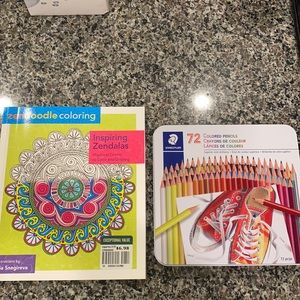 Colored Pencils & Zendoodle Coloring Book